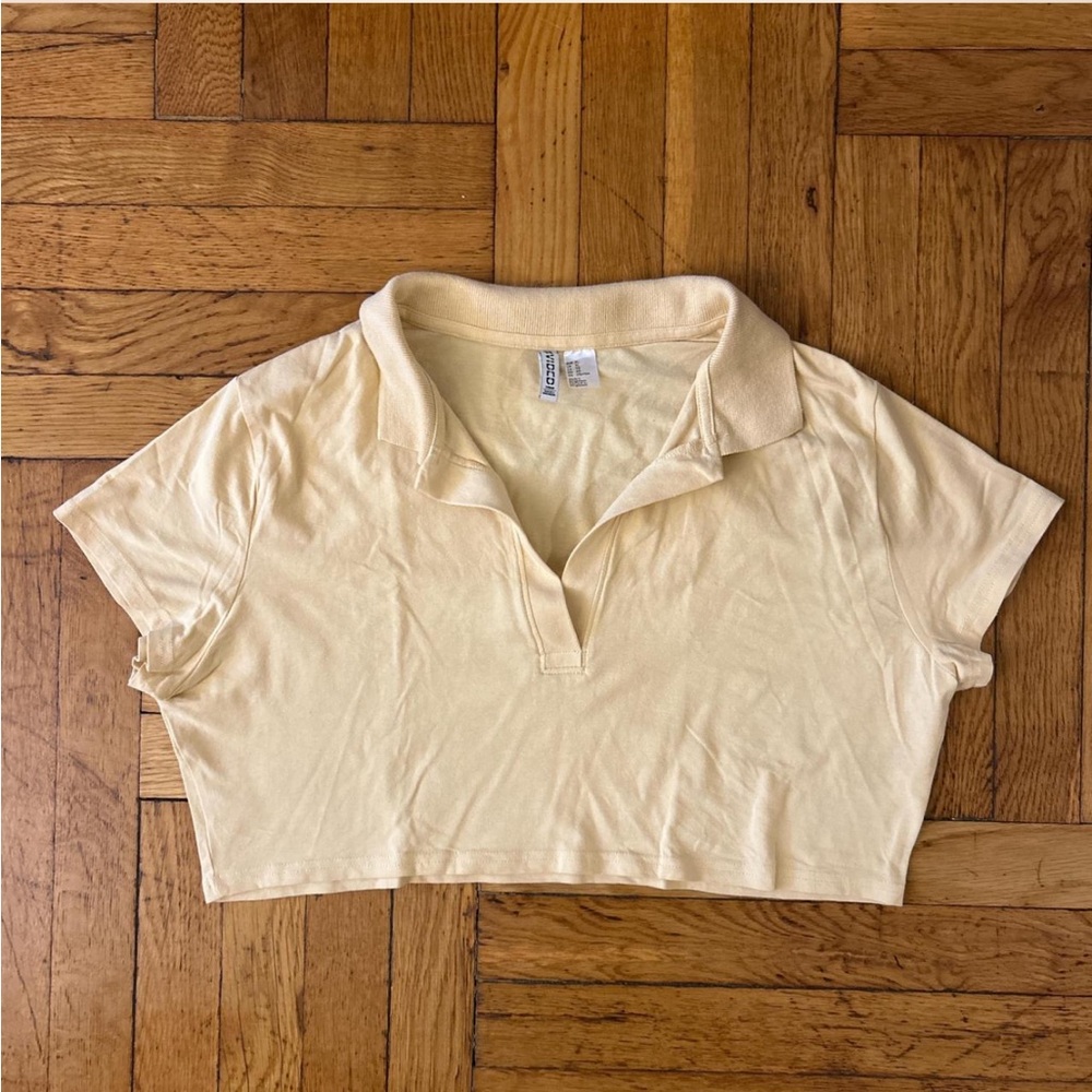 H&M Baby Yellow Polo Crop Top